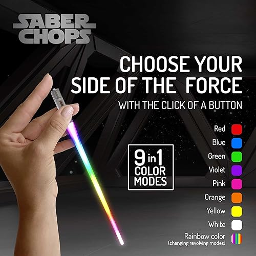 Miniatura 4 de Lightsable - Palillos de sable de sable de luz LED con luz brillante, palillos de sable de sushi, reutilizables, divertidos, Geeky Starwars, juego