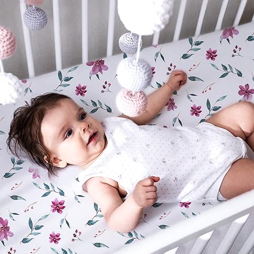 Miniatura 5 de Sábanas ajustadas de moisés de Soarwg Kids, sábanas de moisés para bebé niña, sábana de moisés de ajuste neutro para colchón rectangular, redondo,