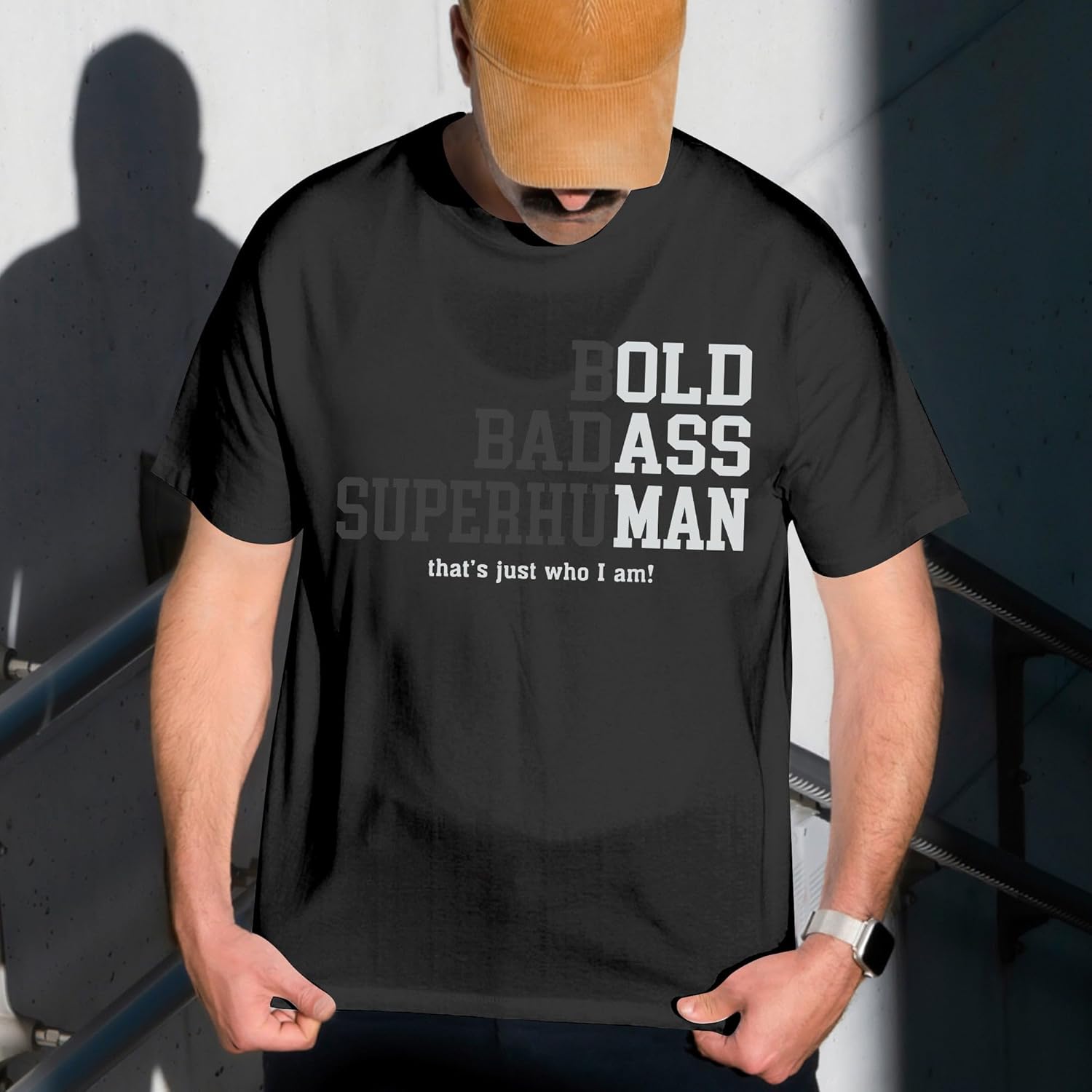 Bold Badass Superhuman Dad Shirt for Men - Fathers Day Shirts Men - Dad Tshirts - Christmas T Shirt for Daddy - Image 5