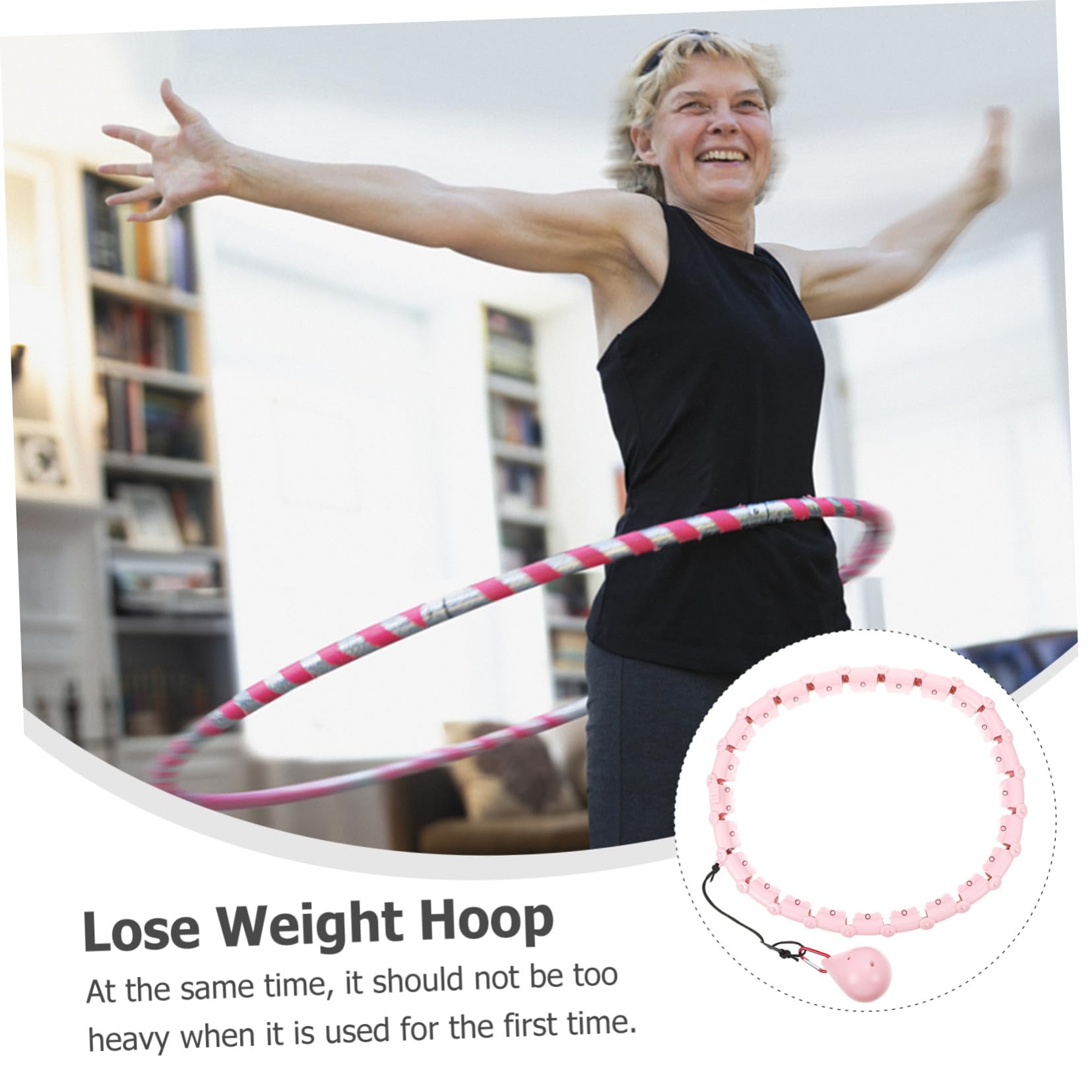 Anneome Inteligentny Hula-hop Do Ćwiczeń Talię Bezpieczny i Trwały Do Odchudzania Brzucha i Fitness Domu Odpowiedni dla Kobiet i Mężczyzn Łatwy Użyciu i Nie Spadający Podczas Treningu