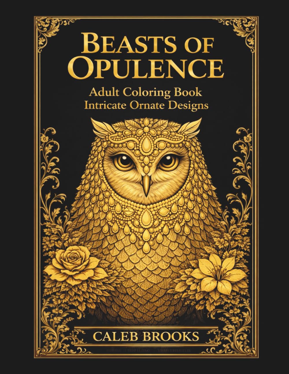 Beasts of Opulence: Adult Coloring Book-Intricate Ornate Designs
