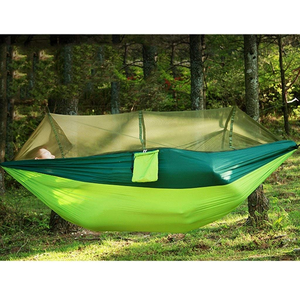 Trapecio Portátil paracaídas de Nylon Viajes de Camping Hamaca, Camping Hamaca con Mosquitera, Columpio for de Interior, al Aire Libre, Senderismo, Patio, Viajes Columpios(D)