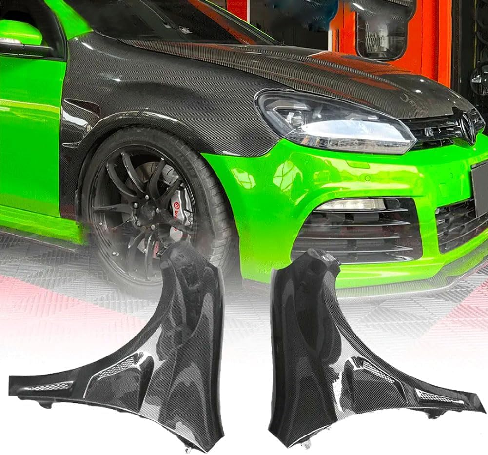 MCARCAR KIT MK6 Carbon Fiber Side Fender Vent for Volkswagen VW Golf 6 MK6 GTI R R20 3Door 5Door Hatchback 2010-2013 Front Air Intake Scoop Cover Trim 1Pair Factory Outlet