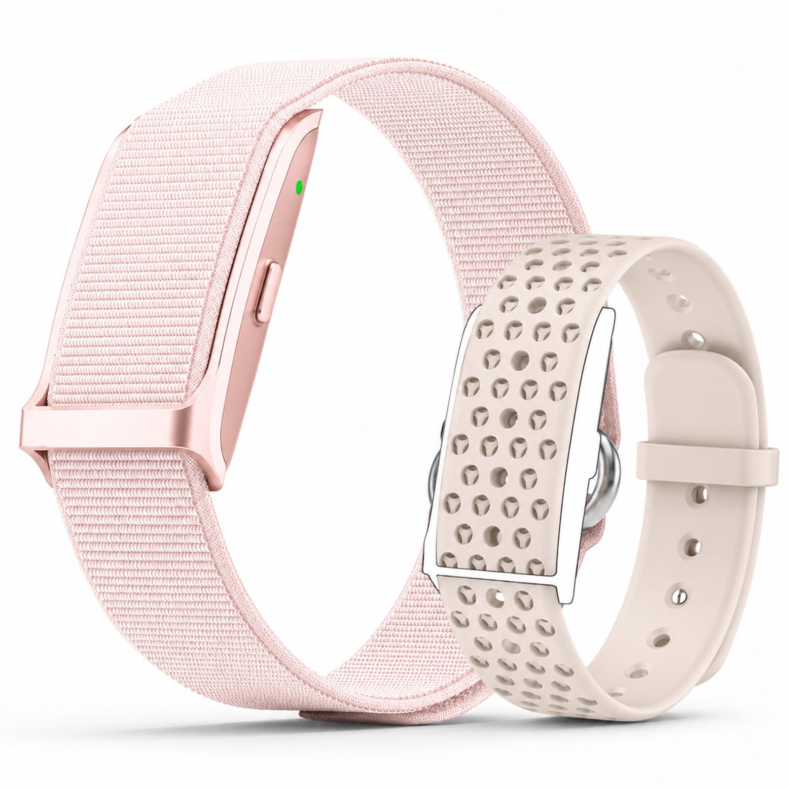 Kivermo Hlth Health Band, Screen-Free Health Fitness Tracker, 30-Day Battery, Sleep, HRV, SpO2, Stress and Activity Tracker, 1ATM Water Resistant, Bluetooth 5.2, Free App (Pink)