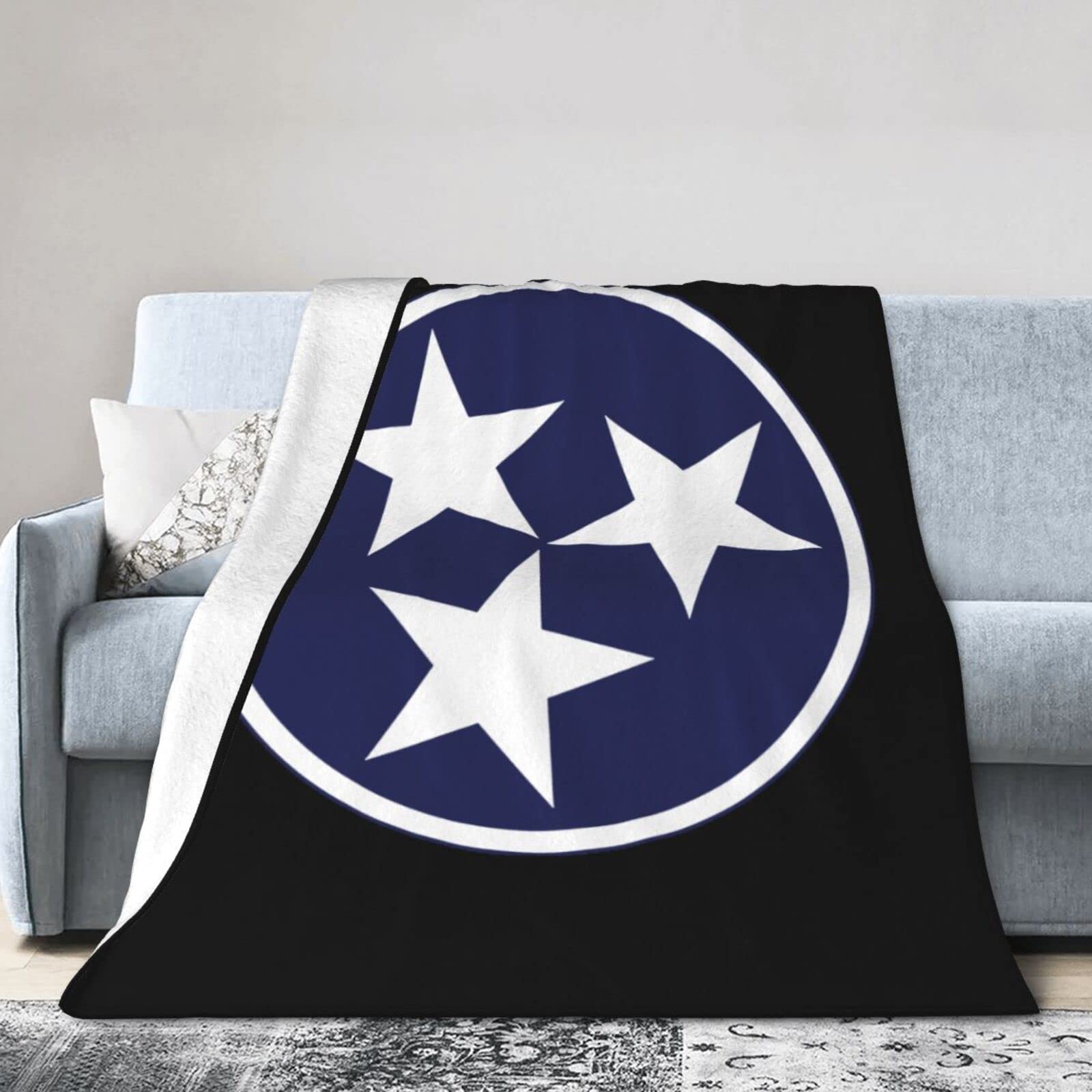Amazon.com: Tennessee Tri Star Flag Fleece Blanket Soft Plush Throw  Microfiber Holiday Winter Cabin Warm Blankets (80x60) : Home u0026 Kitchen