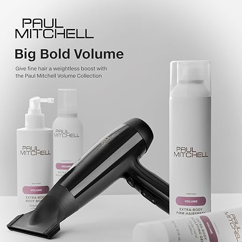 Miniatura 8 de Paul Mitchell Spray de acabado firme extra corporal, sujeción extrema, laca para el cabello de volumen máximo, 9.5 onzas.
