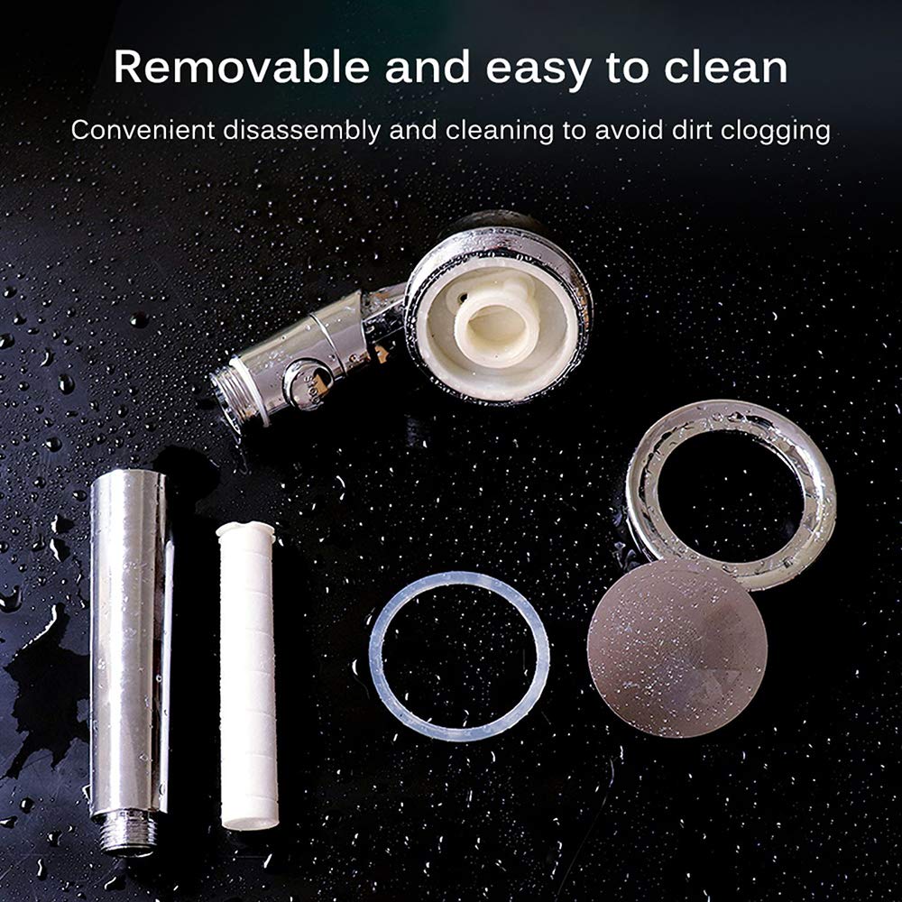 HMTE Cabezal de Ducha con Manguera de Mano, Cabezal de Ducha con 3 Modos de pulverización Ajustables, Cabezal de Ducha de baño, Flujo Potente para Adultos, niños, Mascotas y hogar