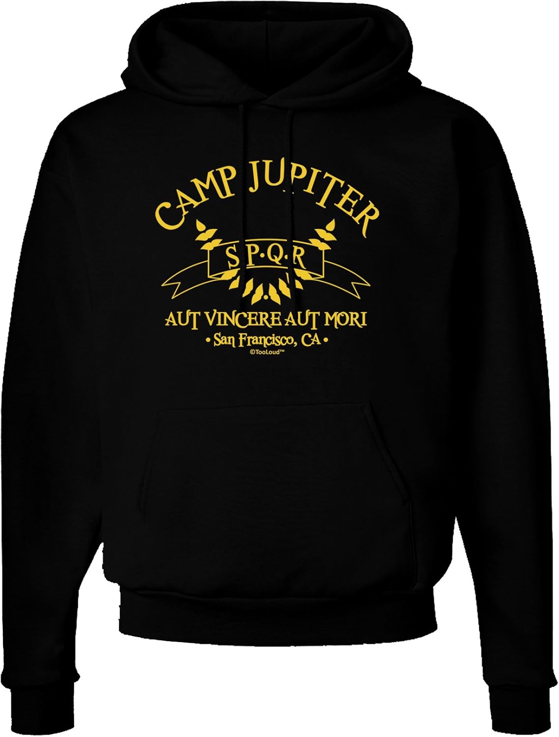 TOOLOUD Camp Jupiter - SPQR Banner - Gold Dark Hoodie Sweatshirt Hooded Pullover Pockets