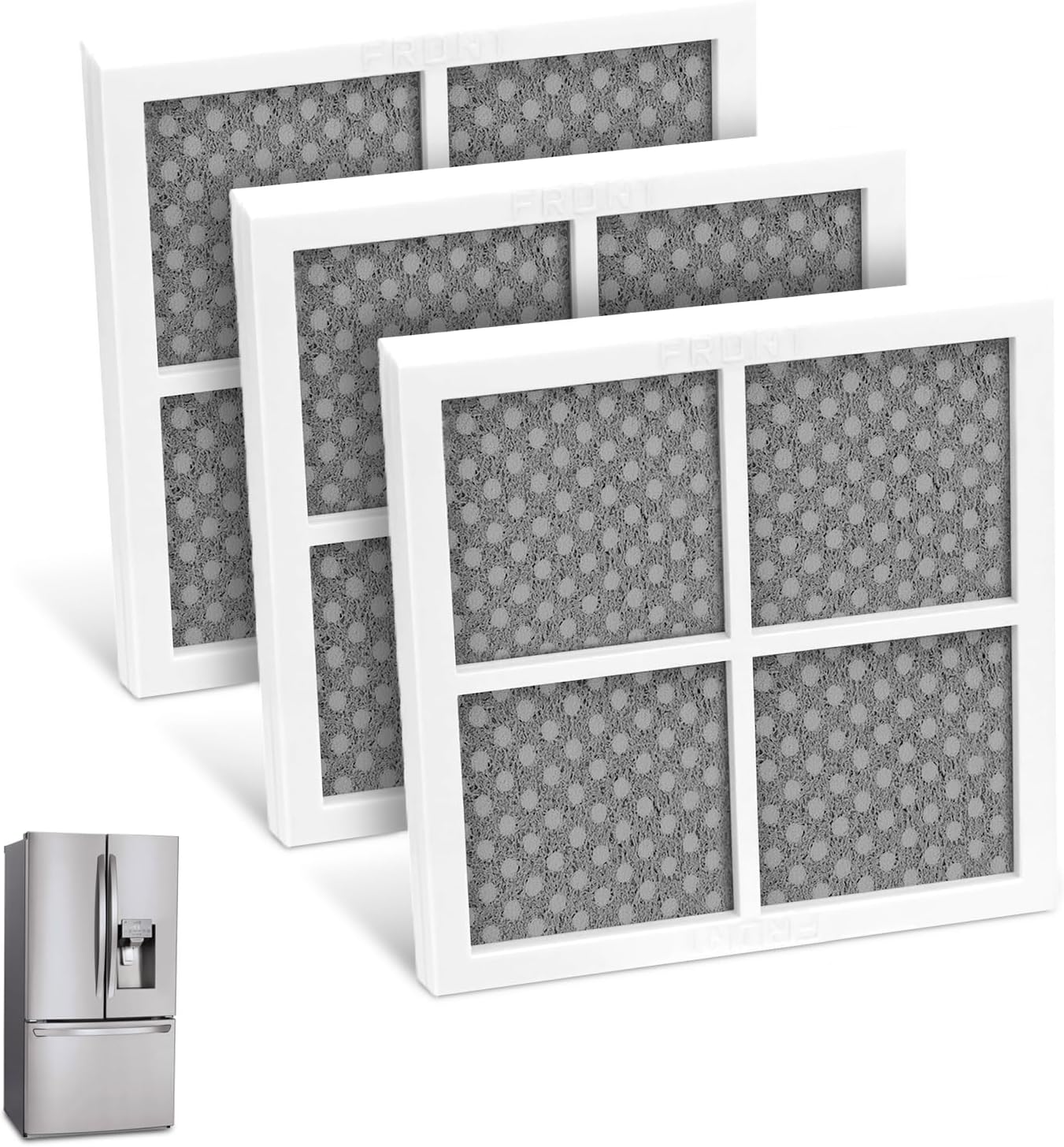 LFXS26973S LFXC24726S 3-PACK Refrigerator Air Filter Replacement for LG LFXC24796S LFXS24623S LFXS29626S LFXS29766S LFXS30766D LLMXS3006S LFXC24796D LFXS24623B LFXS27566S LFXS29626B LFXS29626W