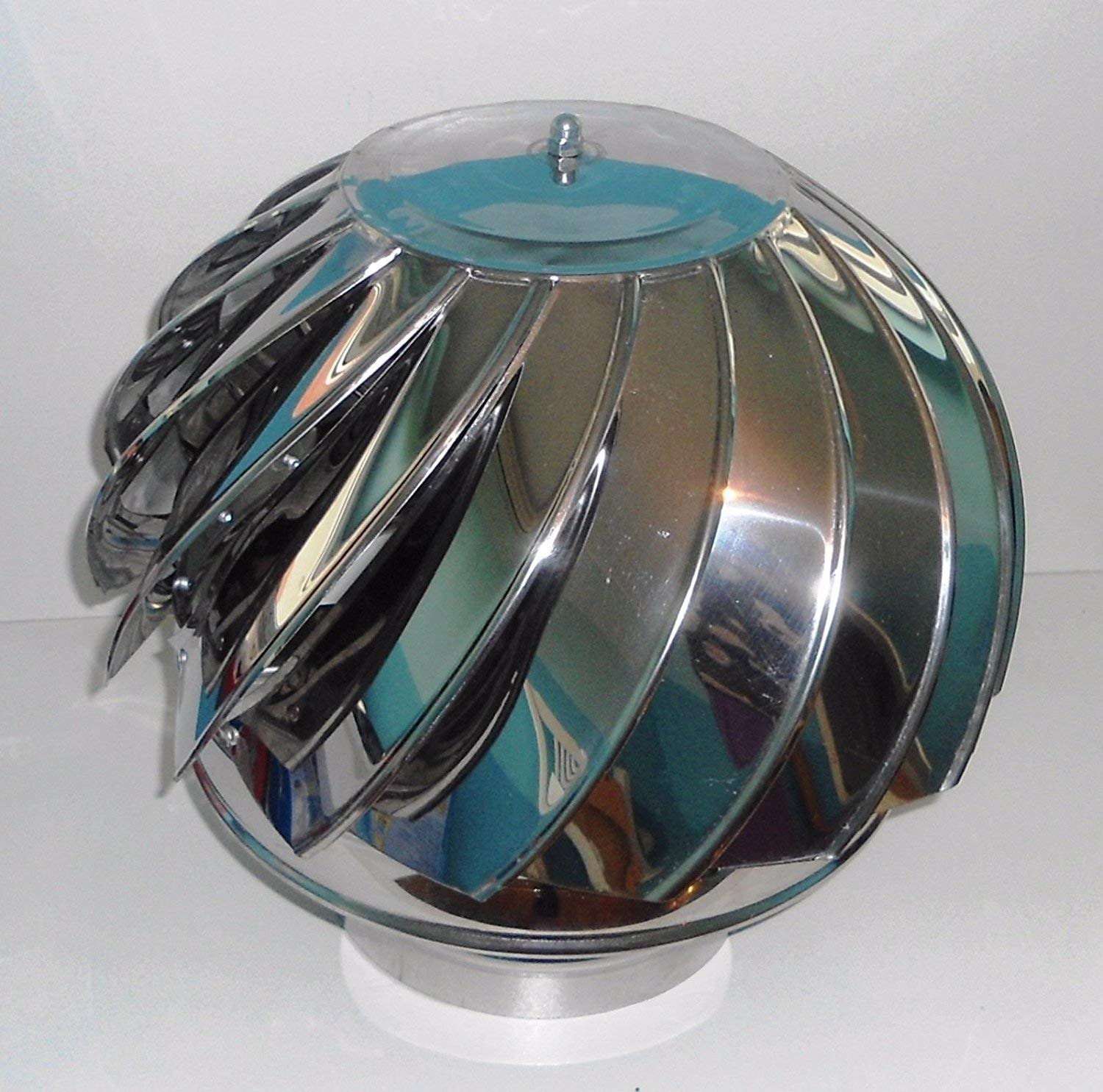 Kaminaufsatz säurebeständigen Edelstahl drehbarer Kugelaufsatz Schornsteinaufsatz Lüftungsaufsatz Ofen Schornsteinhaube Schornsteinabdeckung (125mm)