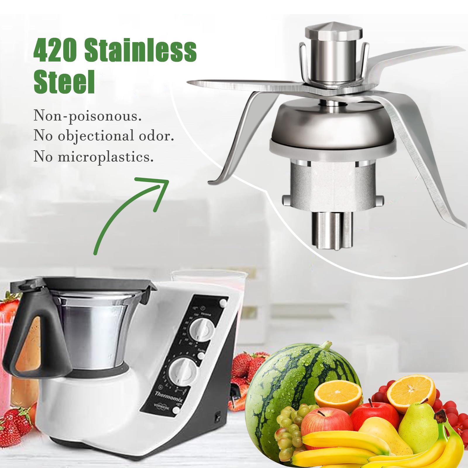 Lama Frullatore Ricambio Per Bimby TM21 - Acciaio Inox - Foto 2