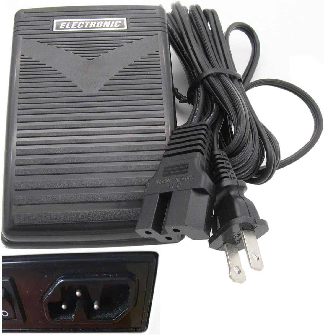 CKPSMS Brand - #30990 110V Foot Control Pedal Compatible with/Replacement for Singer Brand 14J334 White Brand 634DE,734,734D Viking Brand 340D,341D,Huskylock 905,910(Old Terminal),H|Class 200s