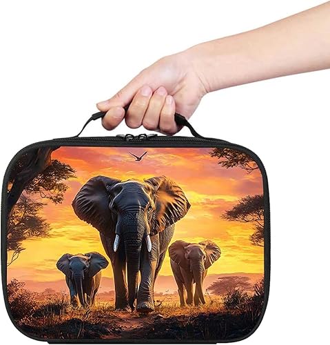 Miniatura 55 de Lonchera de fútbol para niños, bolsa de almuerzo para escuela primaria, regalo para niños y niñas o hijo, poliéster, sin correa de hombro, a prueba