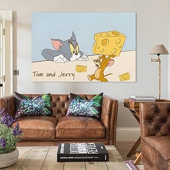 Amazon.co.jp: トムとジェリー アートポスター 飾り絵 かわいい
