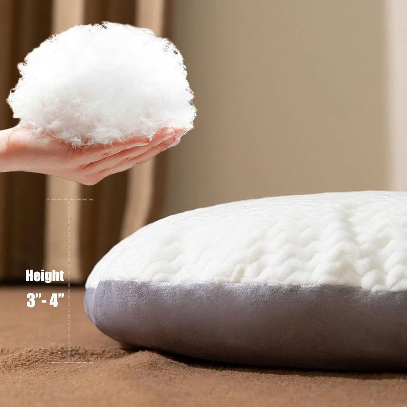 Cuccia Ortopedica in Schiuma Per Cani Da Utilizzare Nella Gabbia, Cuccia Ovale in Memory Foam Per Cani, Letti Per Cani Con Fodere Lavabili, Cuscino Per Gabbia Con Fodera Con Cerniera,Bianca,M