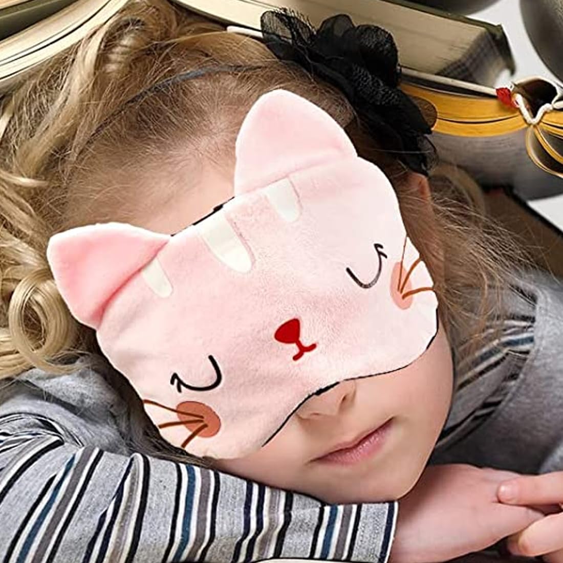 Masque Sommeil Animal Enfant - 2 Pièces Occultant Mignon