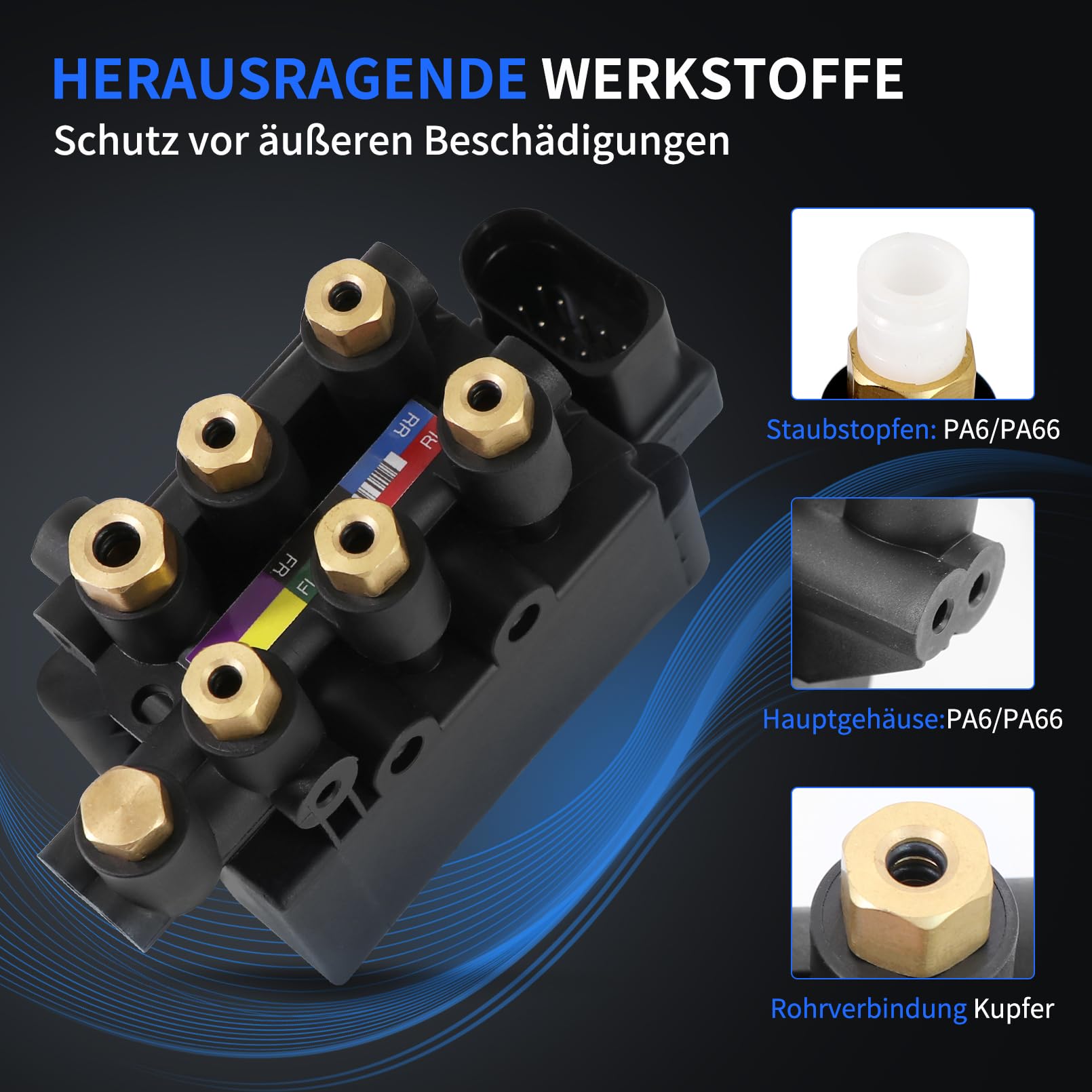 Ventileinheit Kompressor Luftfederung Ventilblock 4725530100, 37206861882, 37206884682 Kompatibel mit 7ER G11 G12