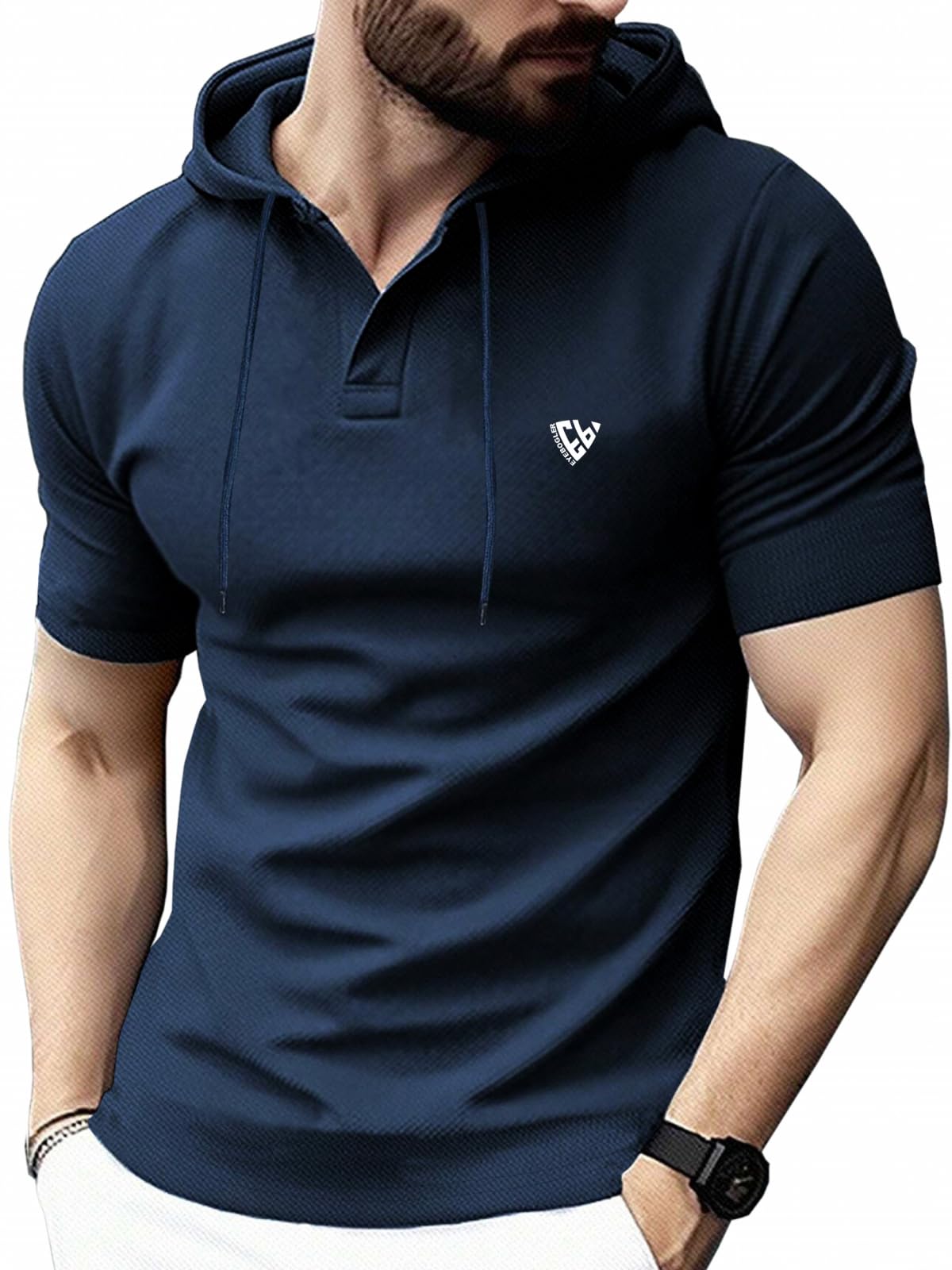 noble monk Men's Regular Fit Hoodie |Half Sleeves |Hooded Neck T-Shirt for Men-picture-22
