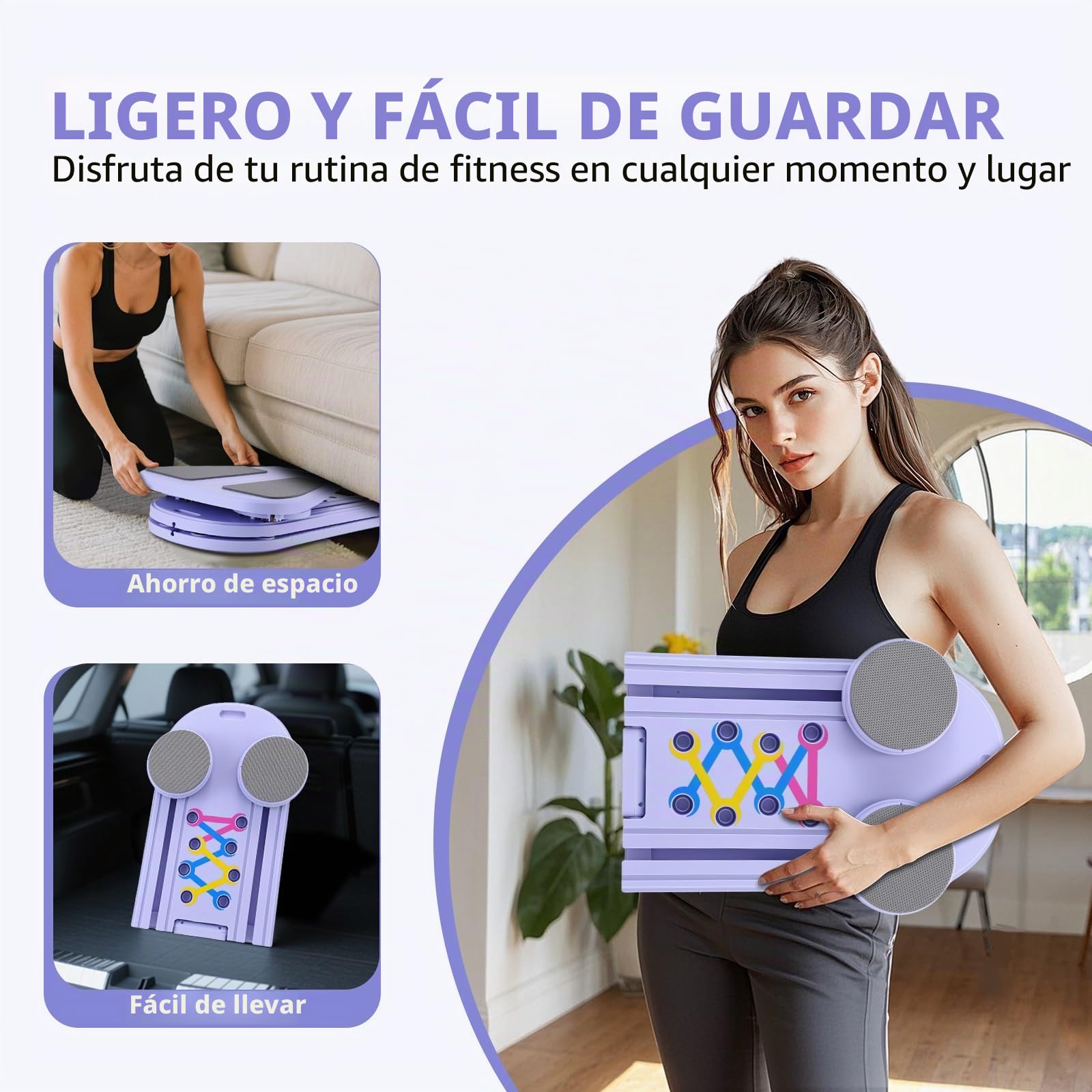 Rollingsurfer Tabla de Pilates Plegable, Reformador de Pilates Multifunción para Casa/La Oficina, Set de Tabla de Pilates Entrenamiento del Core y Fitness Corporal Total