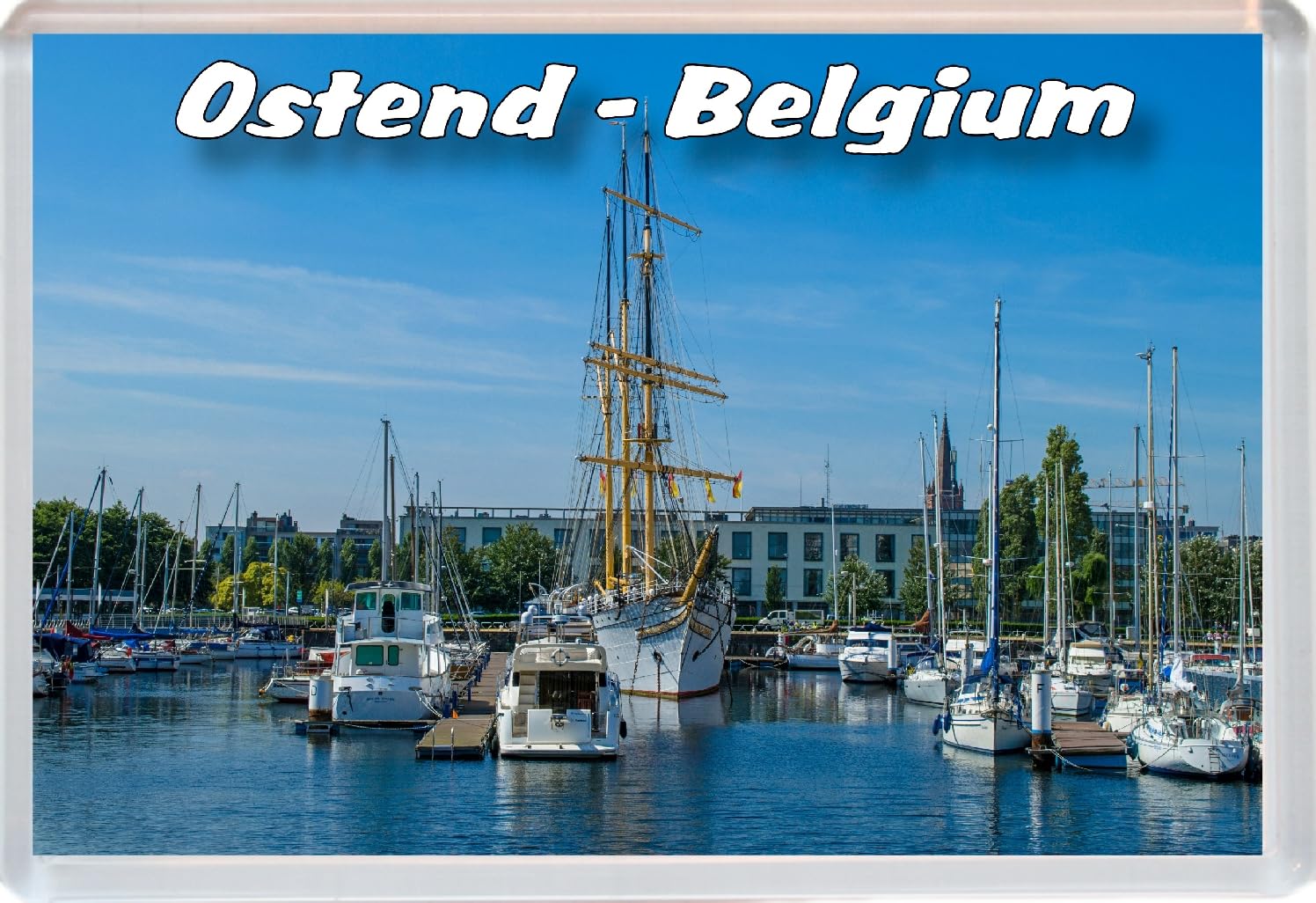 Baked Bean Store Multicolor Ostend - Belgium - 96 X 67Mm Jumbo Fridge Magnet/Magnets Bbfhm928