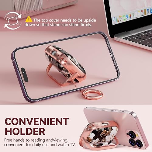 Vista 4 de Inesore Funda para AirPods Pro 3 2025 con cerradura, para mujeres, bonita funda floral compatible con Apple Airpods Pro de 3ª