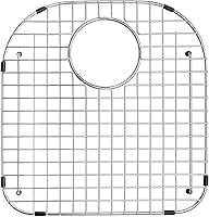 Serene Valley NDG1516R Sink Grid 15-1/8 x 15-15/16 Rear Drain Stainless Steel Protector, 2-3/8 Bottom 5-7/8 Top Corner Radius
