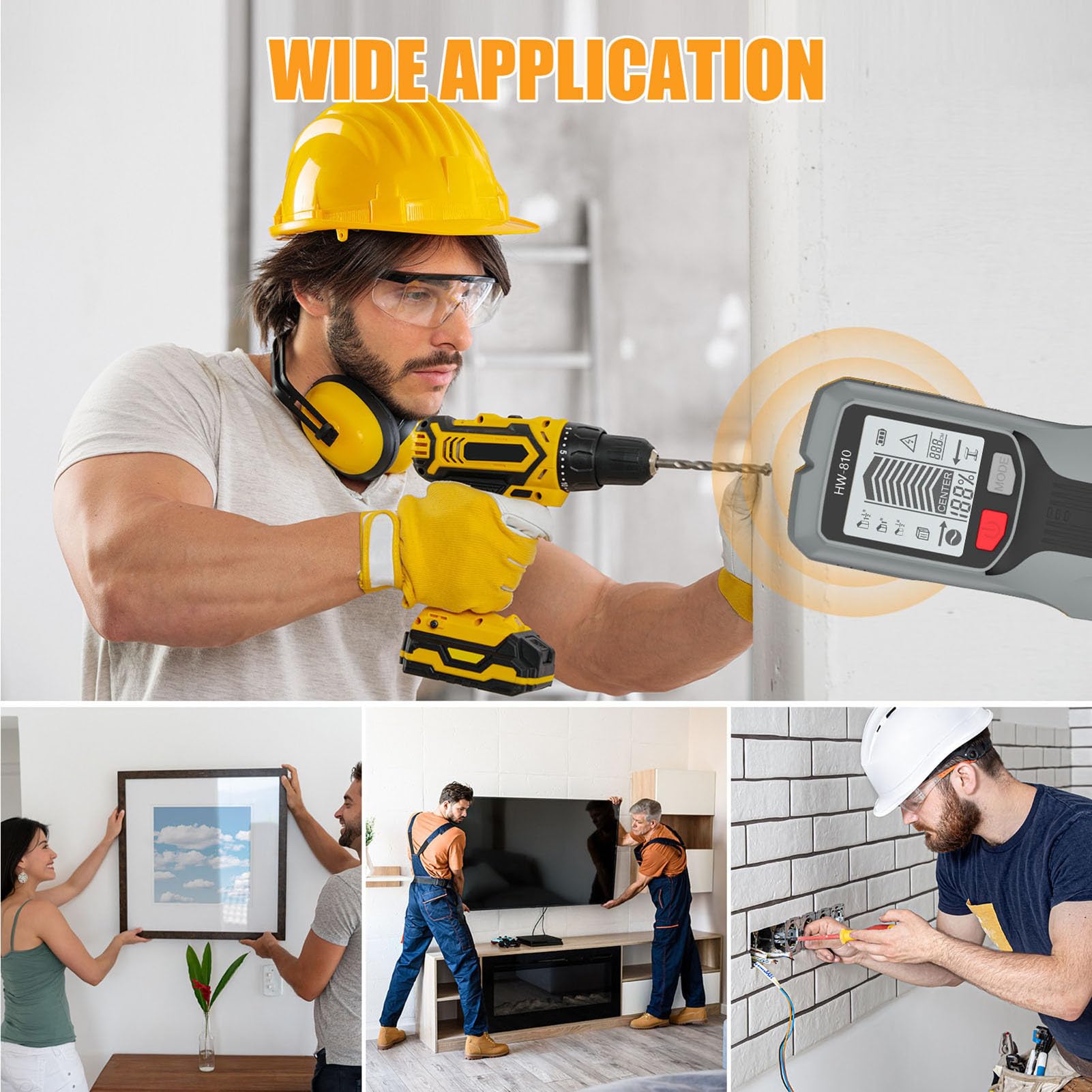 Detector de Vigas | Detector Magnetico Multifuncion Portatil con Pantalla LCD - Instrumentos de Medición y Análisis para Renovación Montaje Eléctrico Estantes Cartón Yeso