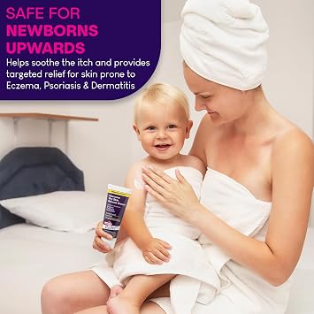 Hope's Relief, Eczema Cream for Skin Prone to Dermatitis and Psoriasis, Intensive Dry Skin Rescue Cream with Manuka Honey and Aloe Vera for Adults and Children, 60g Tube