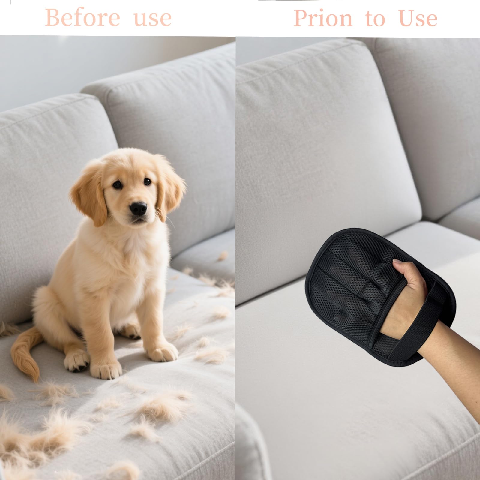 Gant Anti Poils Animaux, 2 Gant Poils Animaux, Faciles à Nettoyer et à Utiliser, Sans Coins Morts, épais, Résistants à l'usure, Durables