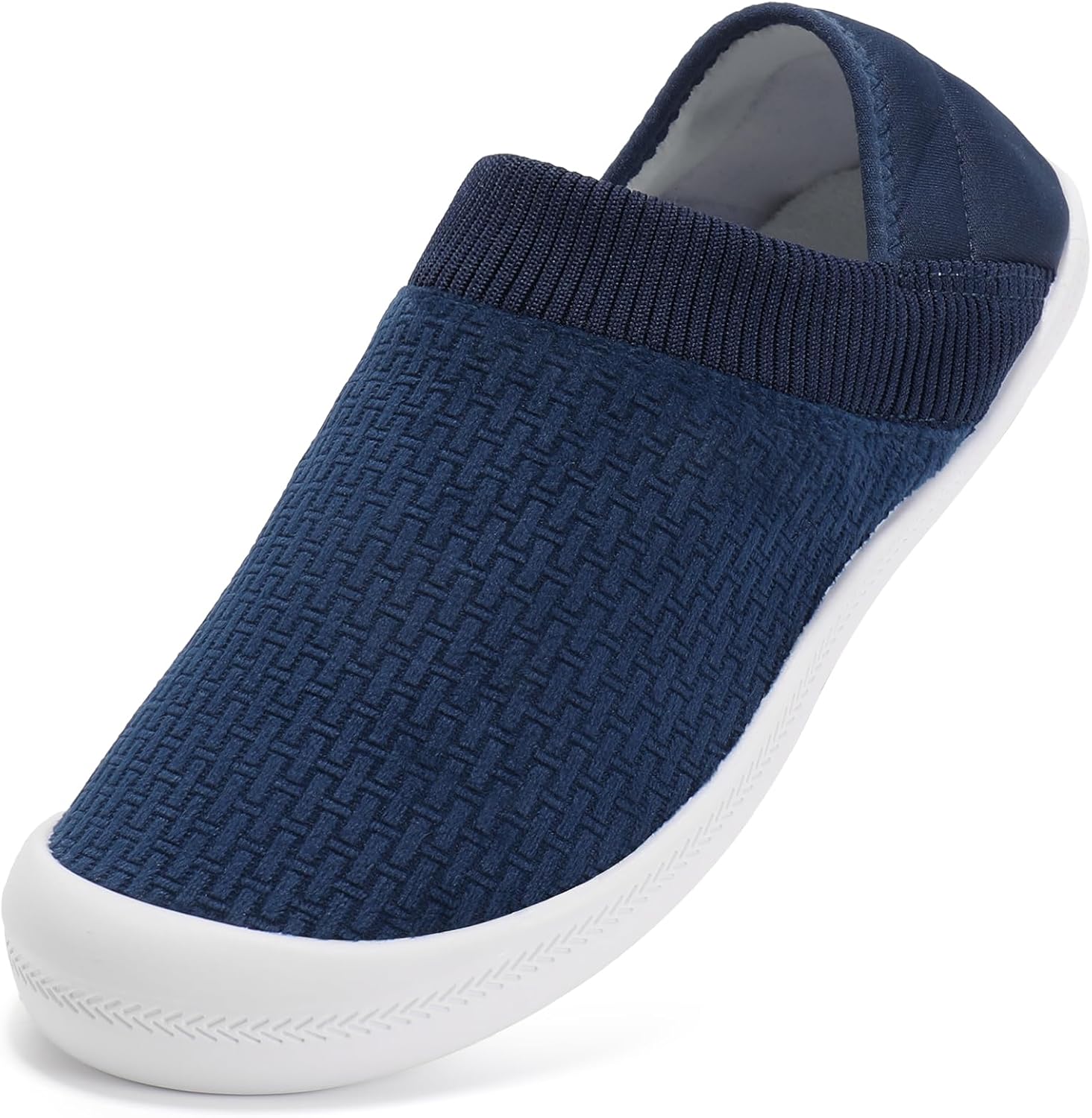 STQ House Slippers for Women with Indoor Slip on Bedroom Slipper Cozy Warm Home Travel Fluffy Shoes Navy 8 US - Image 9