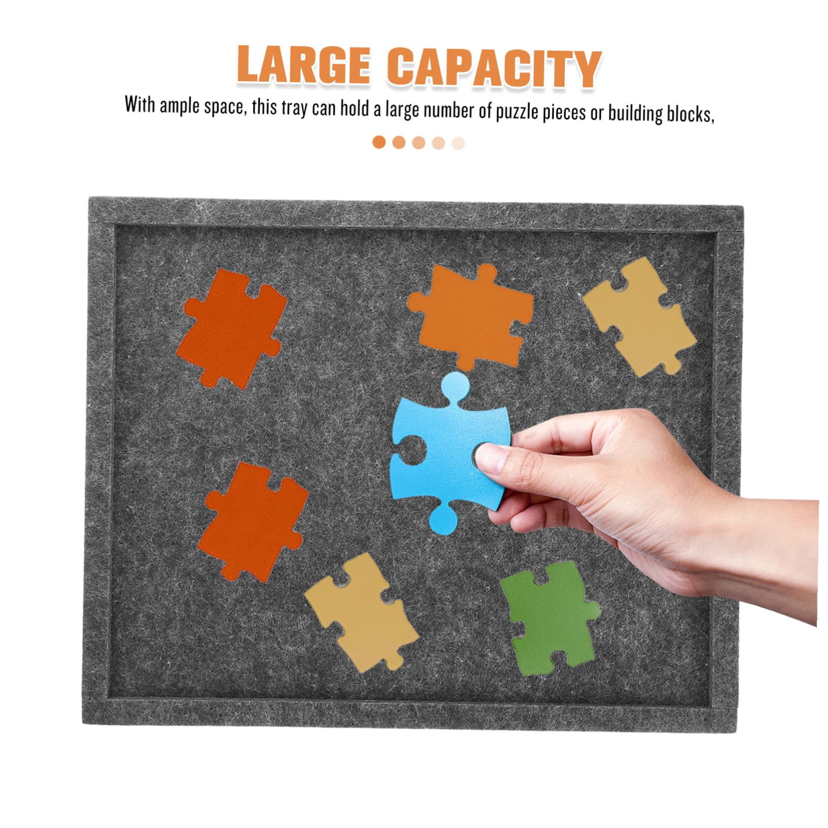 Gatuida Organizzatore Puzzle in Feltro 6 Pezzi Vassoi Impilabili per Smistamento Pezzi Grandi Capacità per Viaggio e Scuola