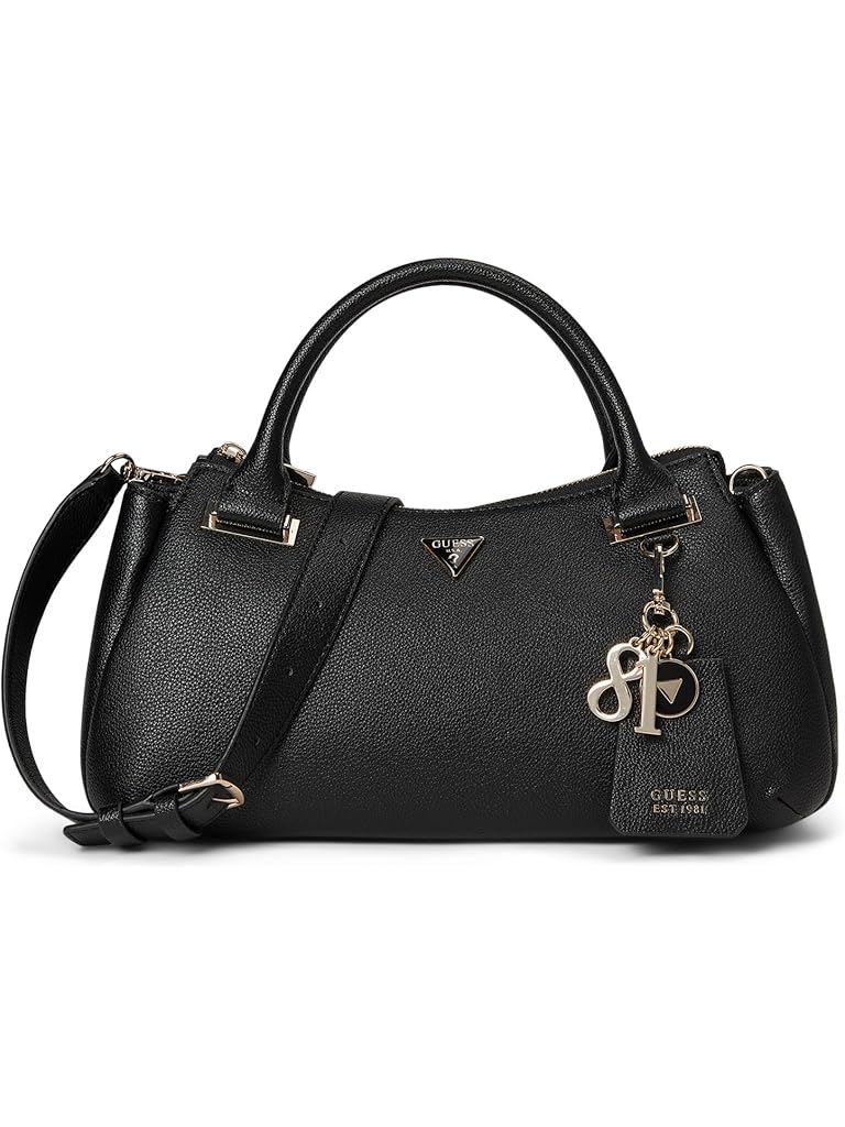 Black GUESS Evie Triple Compartment Satchel