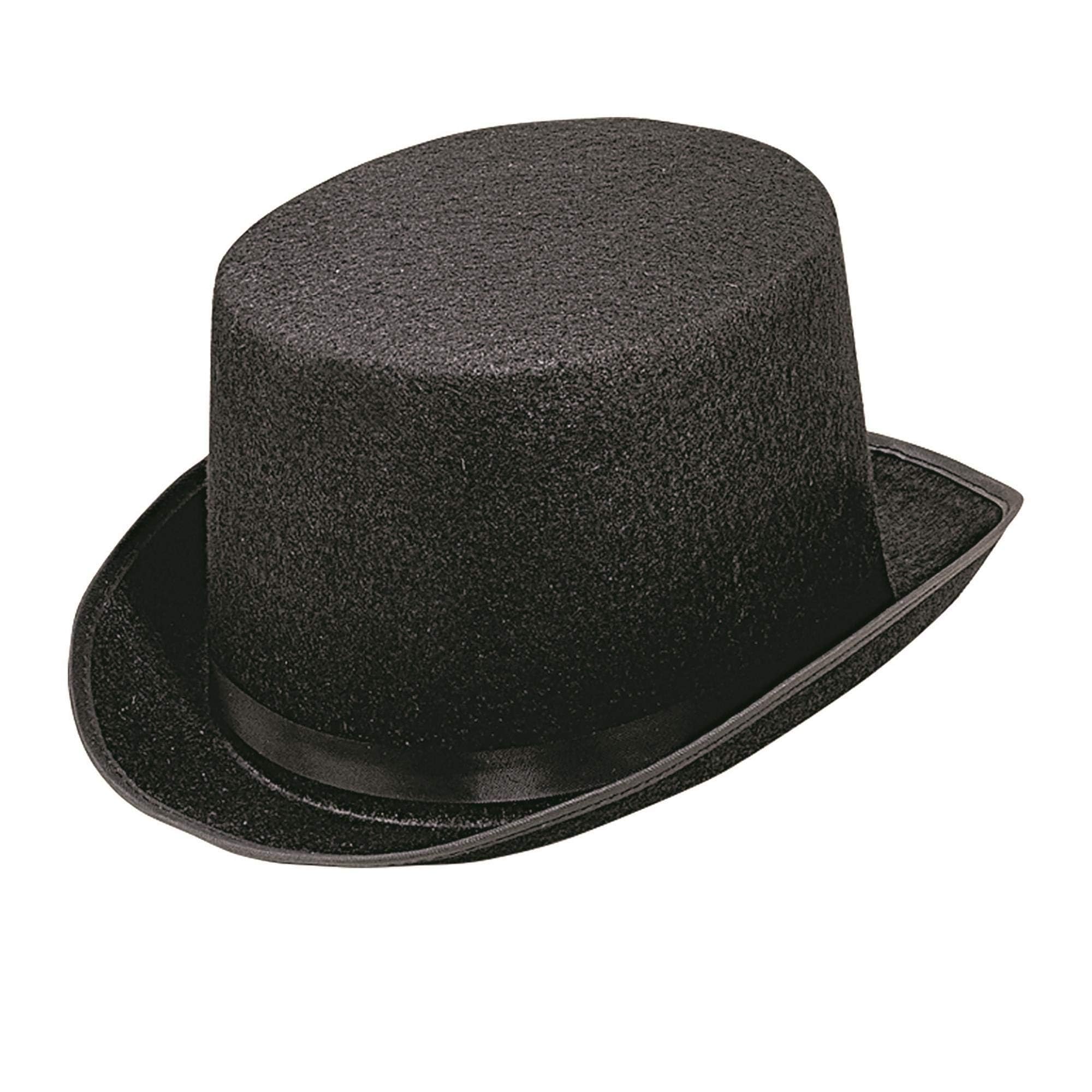 Topper Big Felt Black Felt Top Hats Caps & Headwear for Fancy Dress Costumes Accessory
