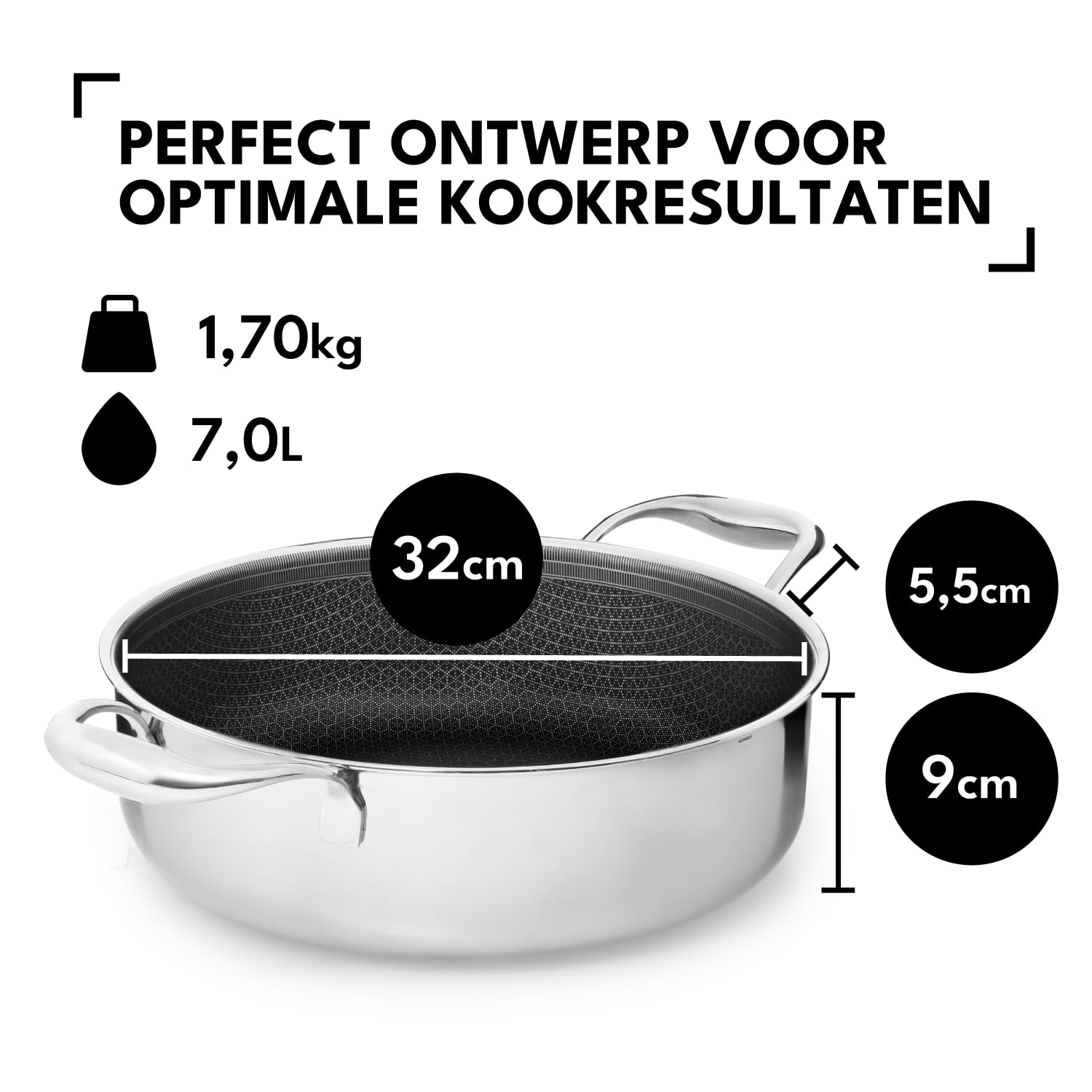 Onyx Cookware Cookware steelpan, 14 cm (0,9 l), gecoate kookpan, inductie, sauspan voor alle warmtebronnen, krasbestendig anti-aanbakoppervlak, roestvrij staal/aluminium, PFAS-vrij