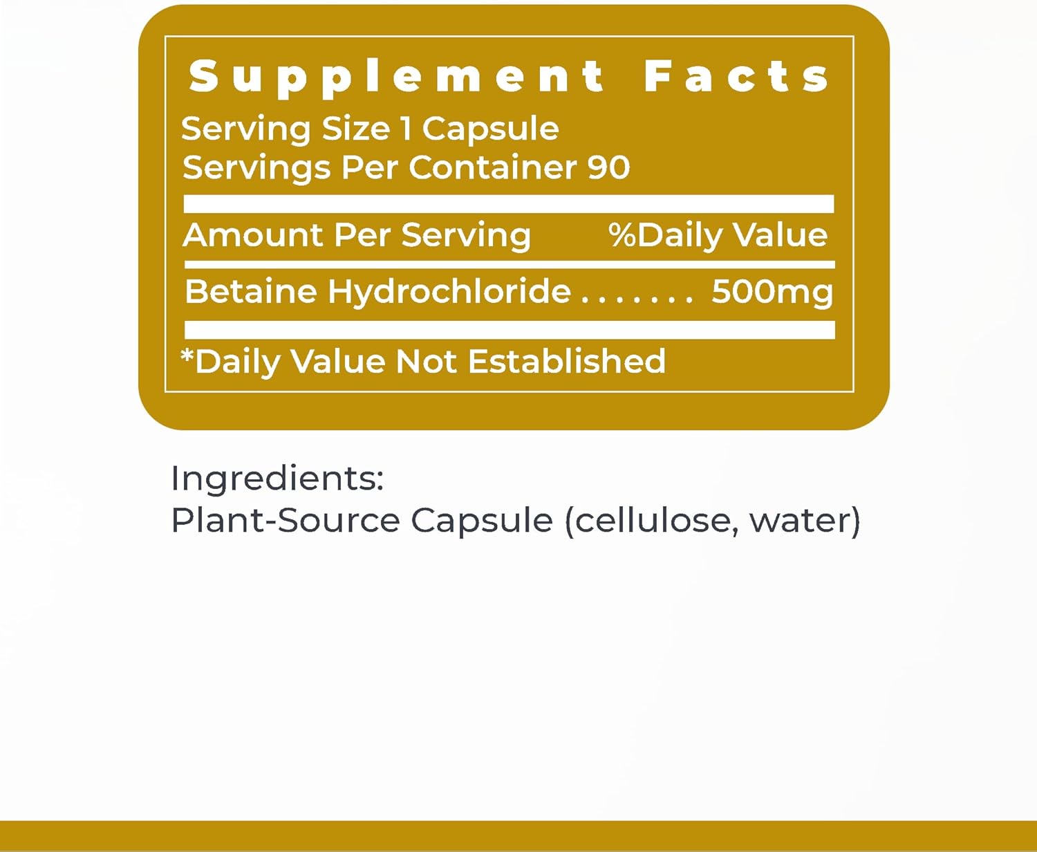 Premier Research Labs Premier HCL - Betaine HCL, Betaine Hydrochloride Supplement for Optimal Digestive Function, Nutrient Absorption, Betaine-HCL for Low Stomach Acid- 90 Vegetarian Capsules (2 Pack)