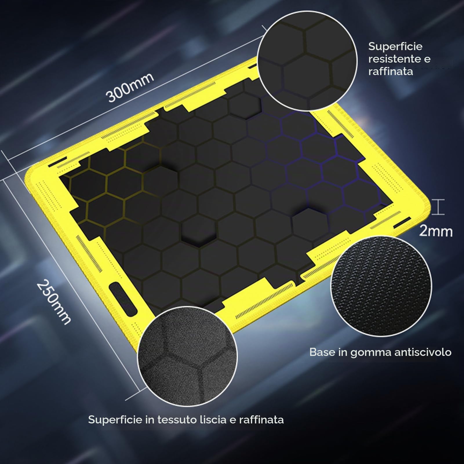 docooler Cuffie da gioco con tastiera e mouse combinate con tappetino per mouse Cuffie da gioco 1000 con mouse retroilluminato colorato ad alta velocità di movimento con microfono