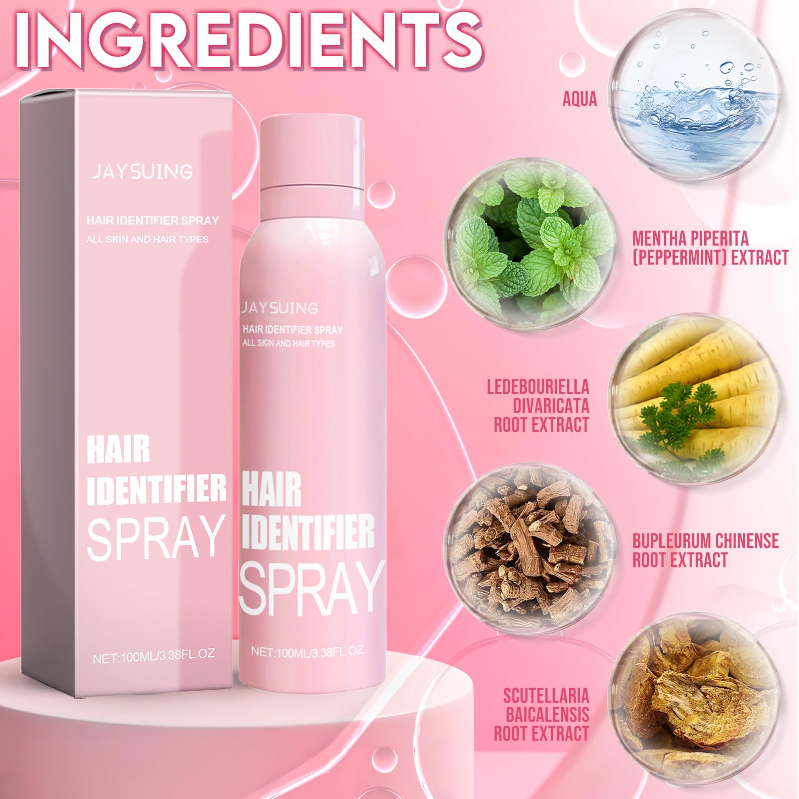 Spray identificador de cabello para afeitado facial Herramienta de dermaplaning Depilación