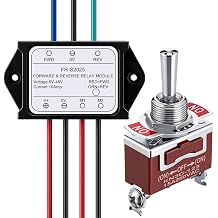 12V Forward Reverse Relay Module, Momentary Toggle Switch, 3 Way Toggle Switch, 10A DC Motor & Linear Actuator Reversing Controller Kit, Plug and Play Direction Control for RV, DIY Projects