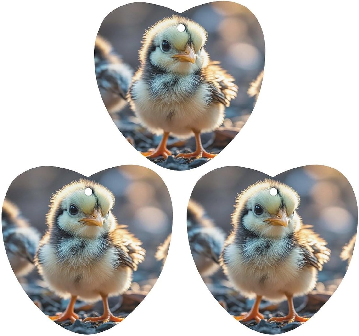 Chicken Car Air Fresheners Cards 3 PCS Long Lasting Hanging Fragrance Scented Card Funny Car Aromatherapy Tablets Gift for Women Men Auto Rearview Mirror Pendant
