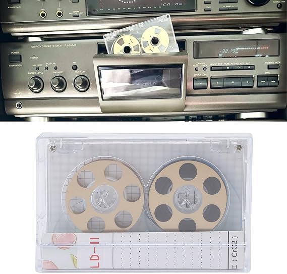 Blank Cassette Tapes, Audio Cassette Tape, Reel to Reel 46 Minute Blank Cassettes Tapes with Aluminum Alloy Reels for All Kinds of Music Recording (Gold)