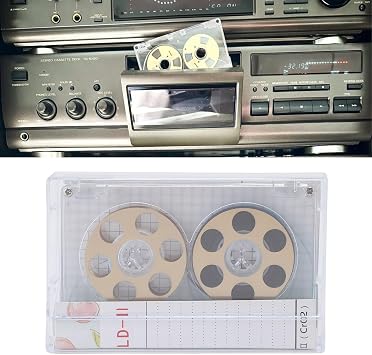 Blank Cassette Tapes, Audio Cassette Tape, Reel to Reel 46 Minute Blank Cassettes Tapes with Aluminum Alloy Reels for All Kinds of Music Recording (Gold)
