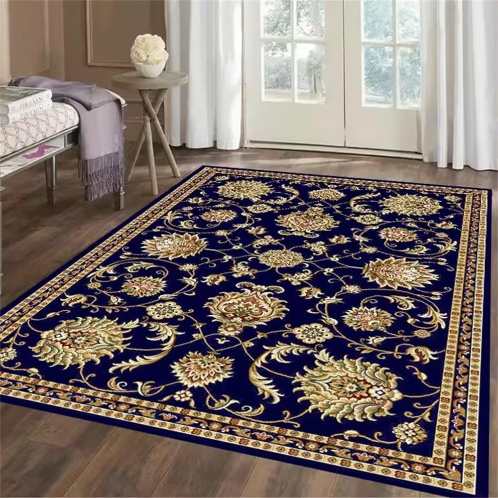 Tapis rétro antidérapant au motif floral raffiné pour sublimer votre chambre