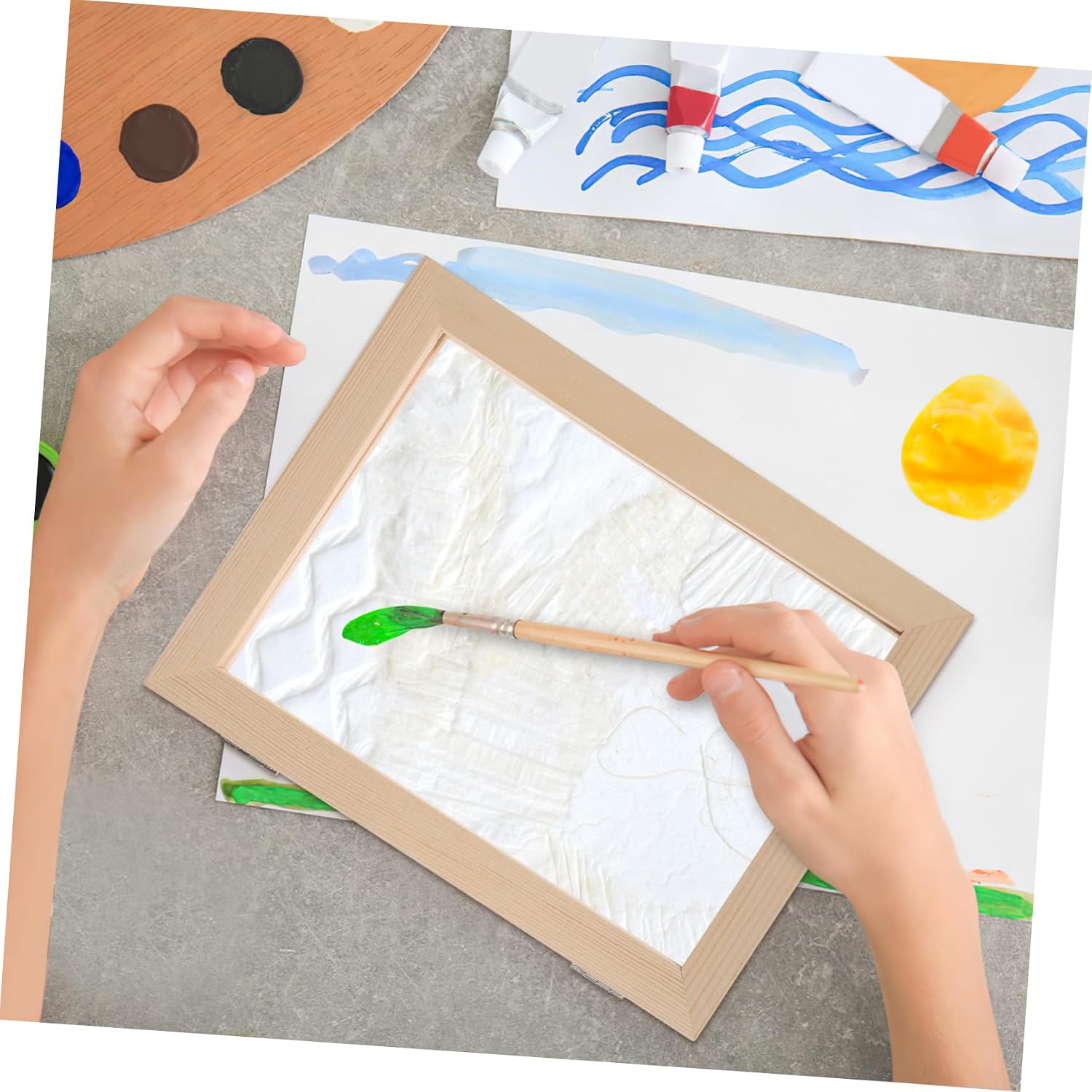 Beatifufu 3pcs DIY Paper Making Frames Wooden Paper Frame Screens Craft Fine Craftsmanship