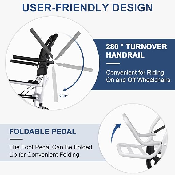 Ultra Light Transport Wheelchairs for Seniors Weight Only 16lbs, Travel Wheelchairs for Adults Lightweight Foldable Support 180lbs, Compact Aluminum Wheelchair Portable for Elderly