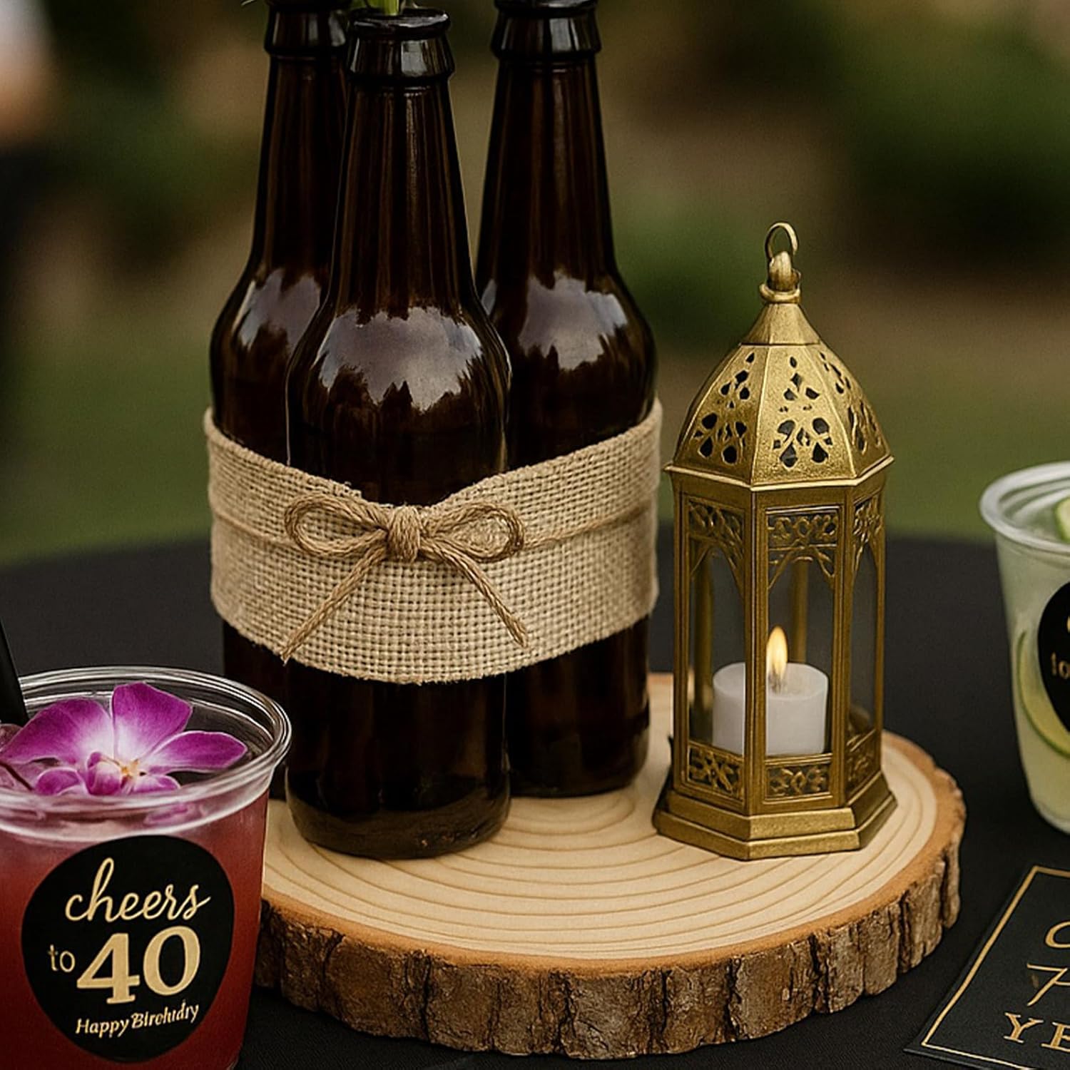 Natural Wood Slices for Centerpieces, Rustic Round Wooden Discs, 6-7 Inch, 10 Pack, Wedding Event Table Decor - Image 4