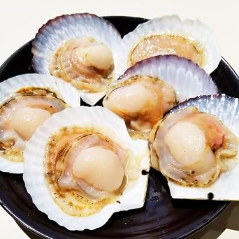 Hokkaido Scallop Scallop with Shells, 1 Bag, 10 Sheets, Safety Confirmation