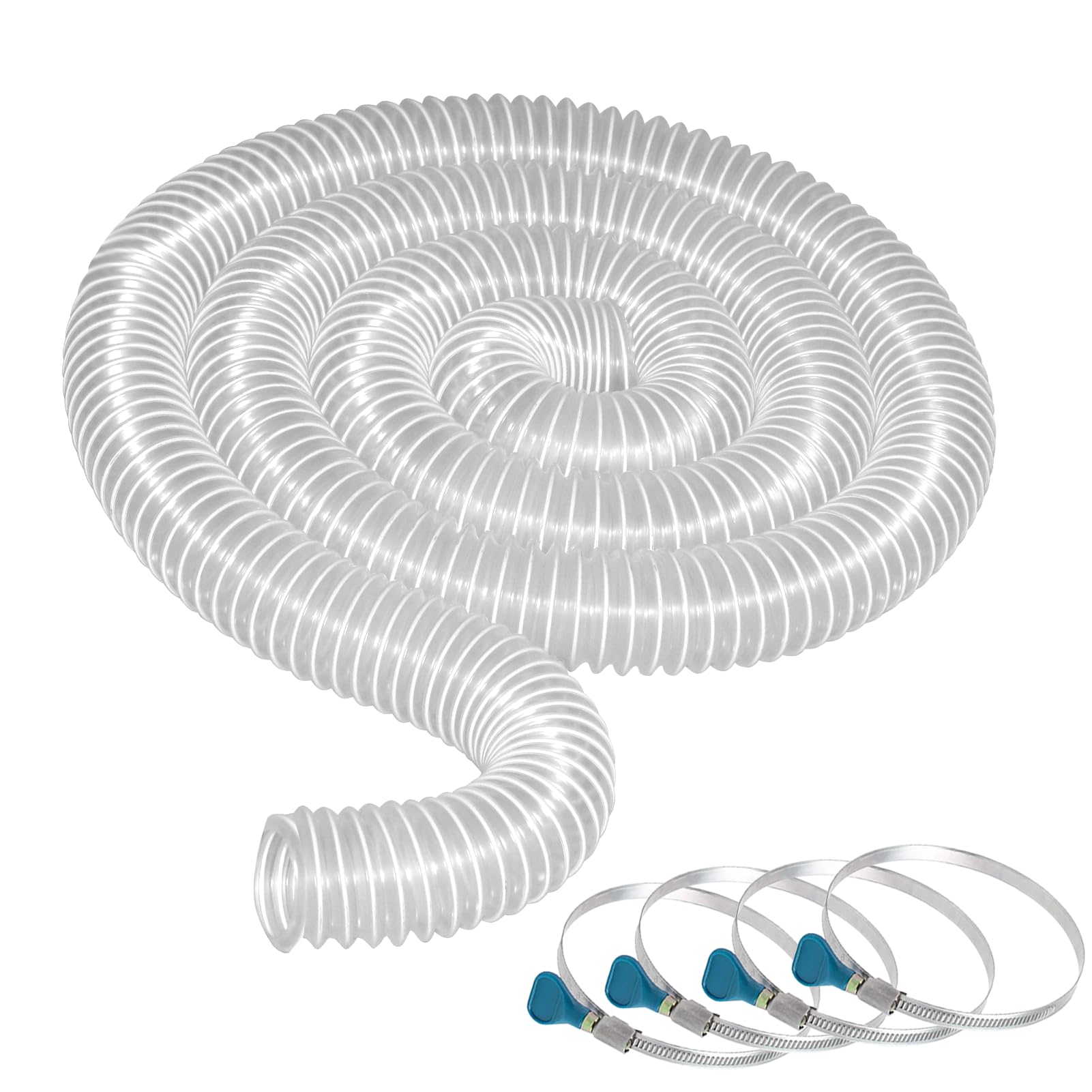 Tuyau de collecte de poussière transparent 63mm idéal pour atelier de menuiserie