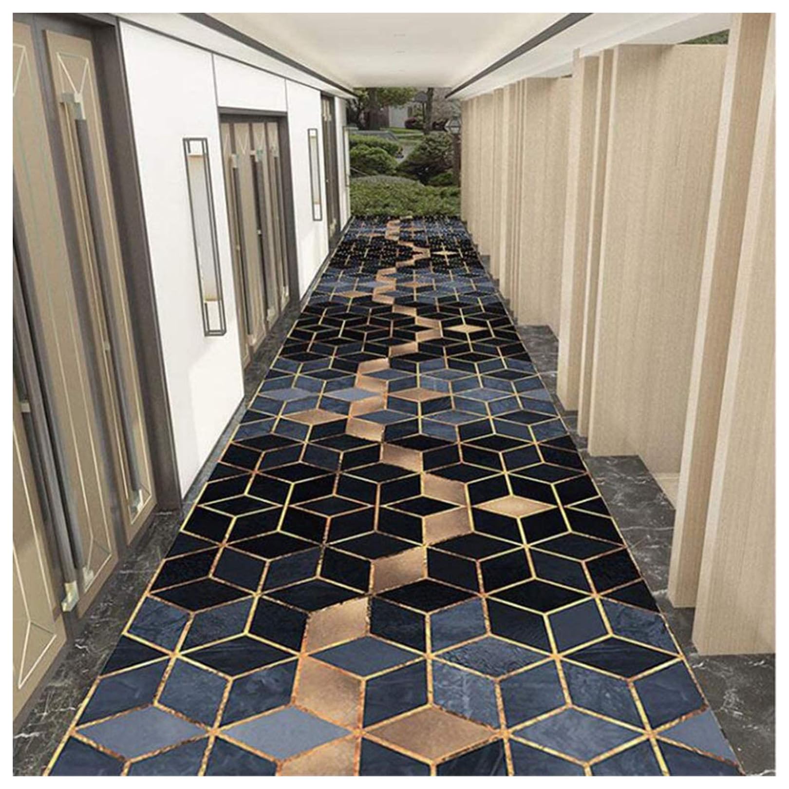 Alfombra para pasillos lavable que evita resbalones en el hogar