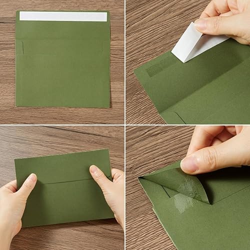 Miniatura 10 de Paquete de 50 sobres de 5 x 7 de colores autoadhesivos para bodas, invitaciones de fiesta, tarjetas de felicitación, anuncios, fotos, 5.24 x 7.21