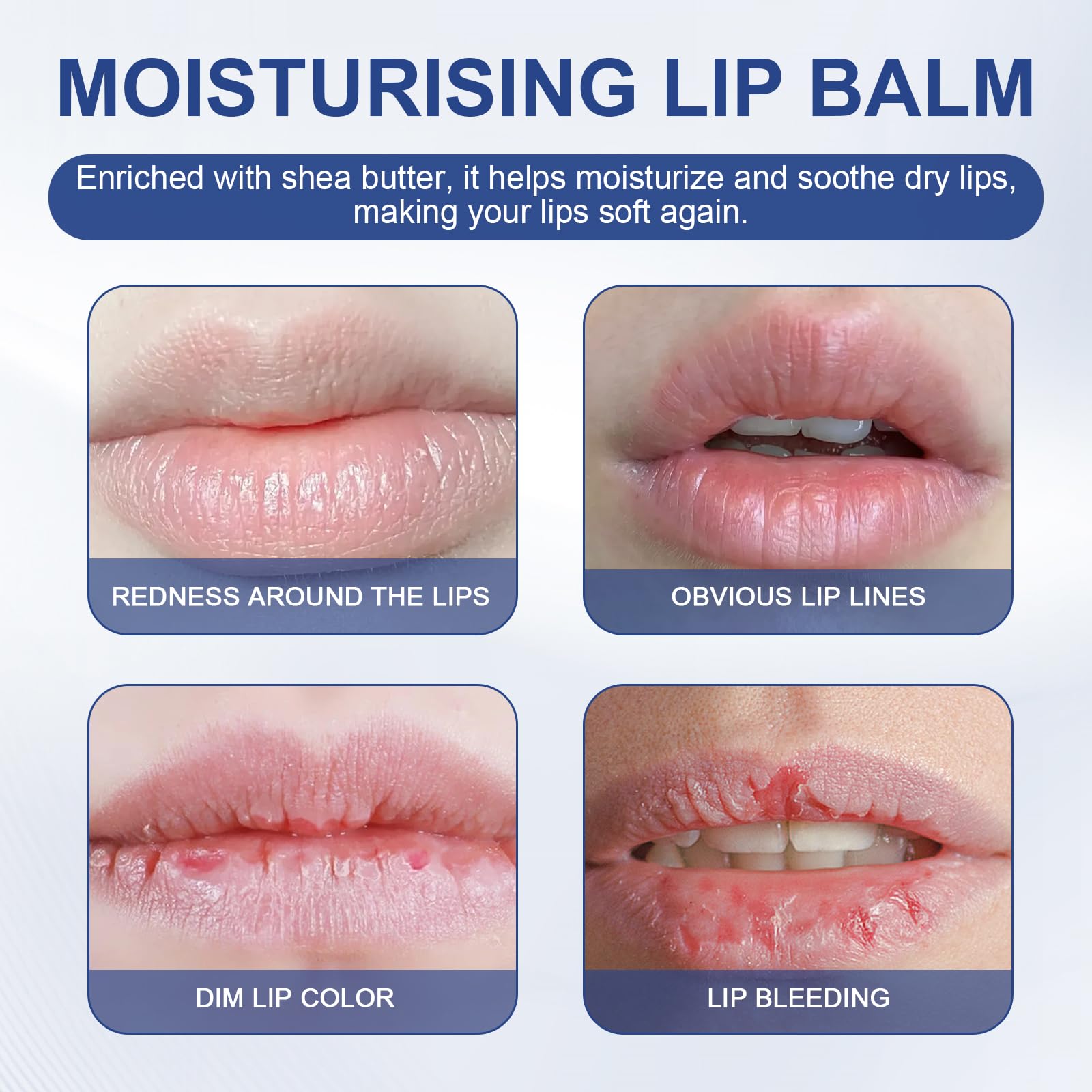 MADGININE 4 PCS Lip Balm Set, Nourishing Lip Gloss, Moisturizing Lip Butter Balm, Butter Conditioning Lip Mask - Image 3